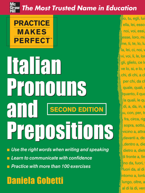 Title details for Italian Pronouns And Prepositions by Daniela Gobetti - Wait list